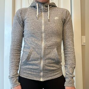 Nike Gray Zip-Up Hoodie